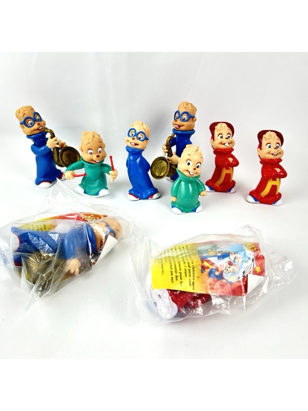 Alvin & the Chipmunks Bagdasarian 1990 KFC PVC Toy Figures Some Sealed